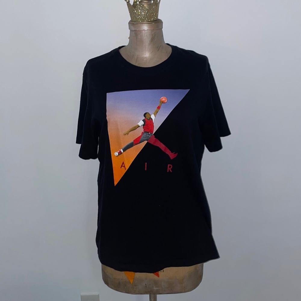 This is a classic Air Jordan T-shirt, size large with limited wear.